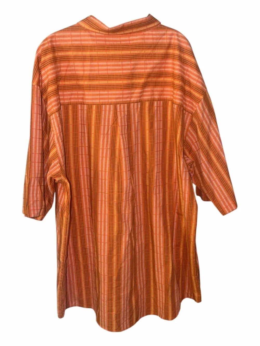 Mecca 1984 Men’s Orange Stripe Short-Sleeve Button-Up Shirt Size 3XL - Picture 4 of 7